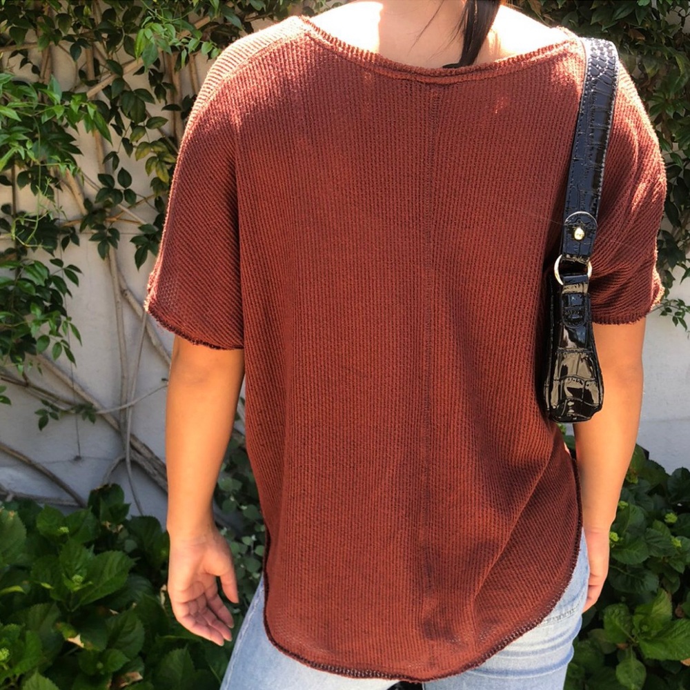 Burgundy oversized top - Picture 3 of 3